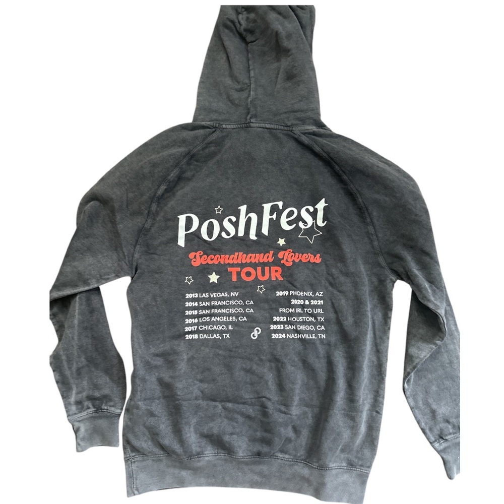 Poshmark Poshfest Secondhand Lovers Tour Exclusive Graphic Sweatshirt Unisex - Picture 3 of 5